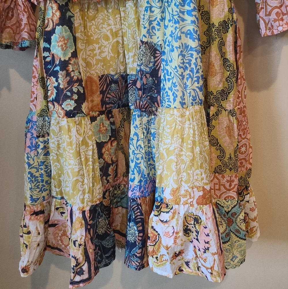 Fate Patchwork Print Multicolor Women's Dress Siz… - image 5